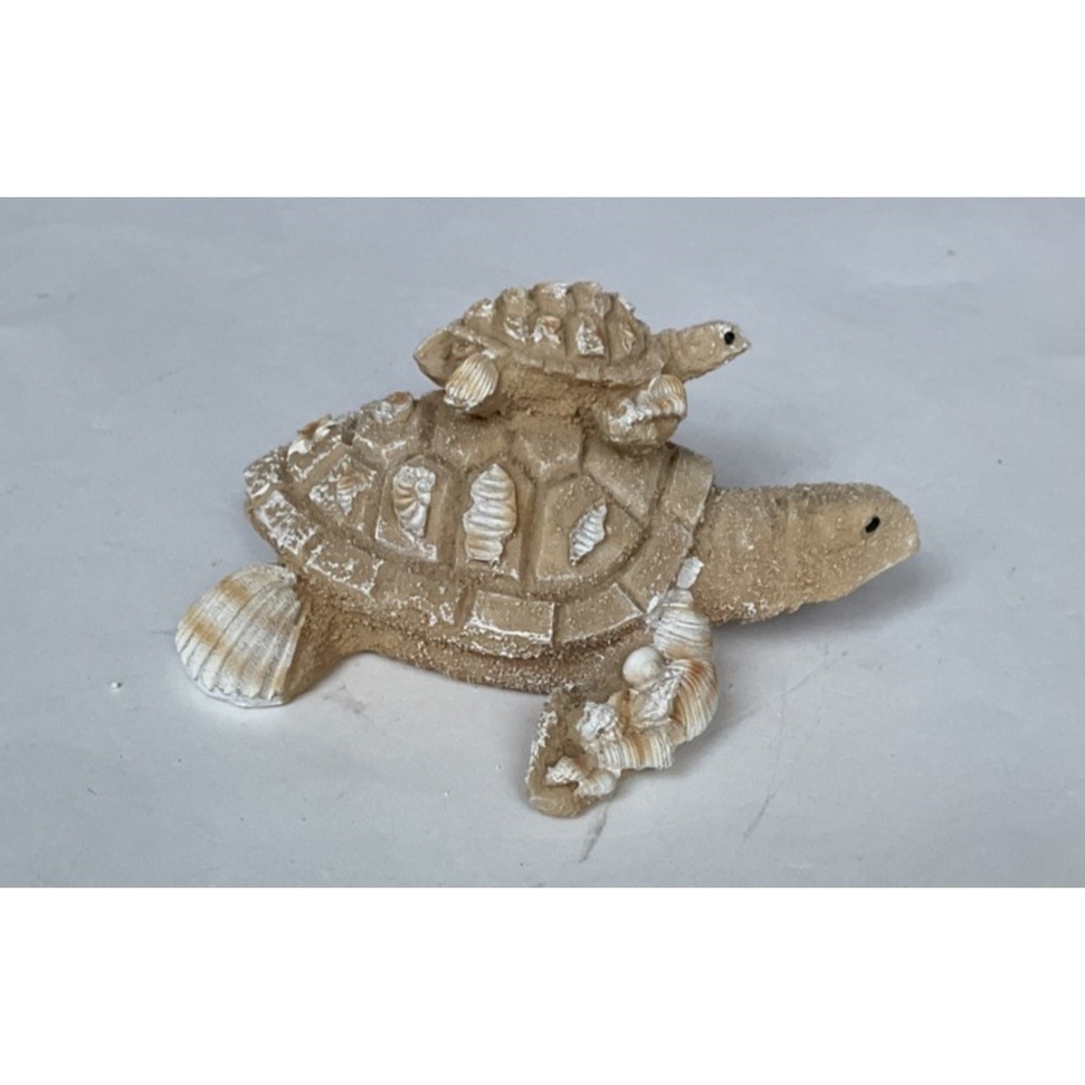 Mother and Baby Sea Turtle Figurine Coastal Ocean Beach Marine Life 5''X3''